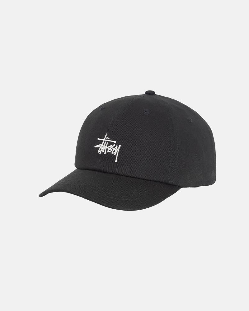 Stussy Low Pro Basic Strapback Caps Black | 96703AXYS