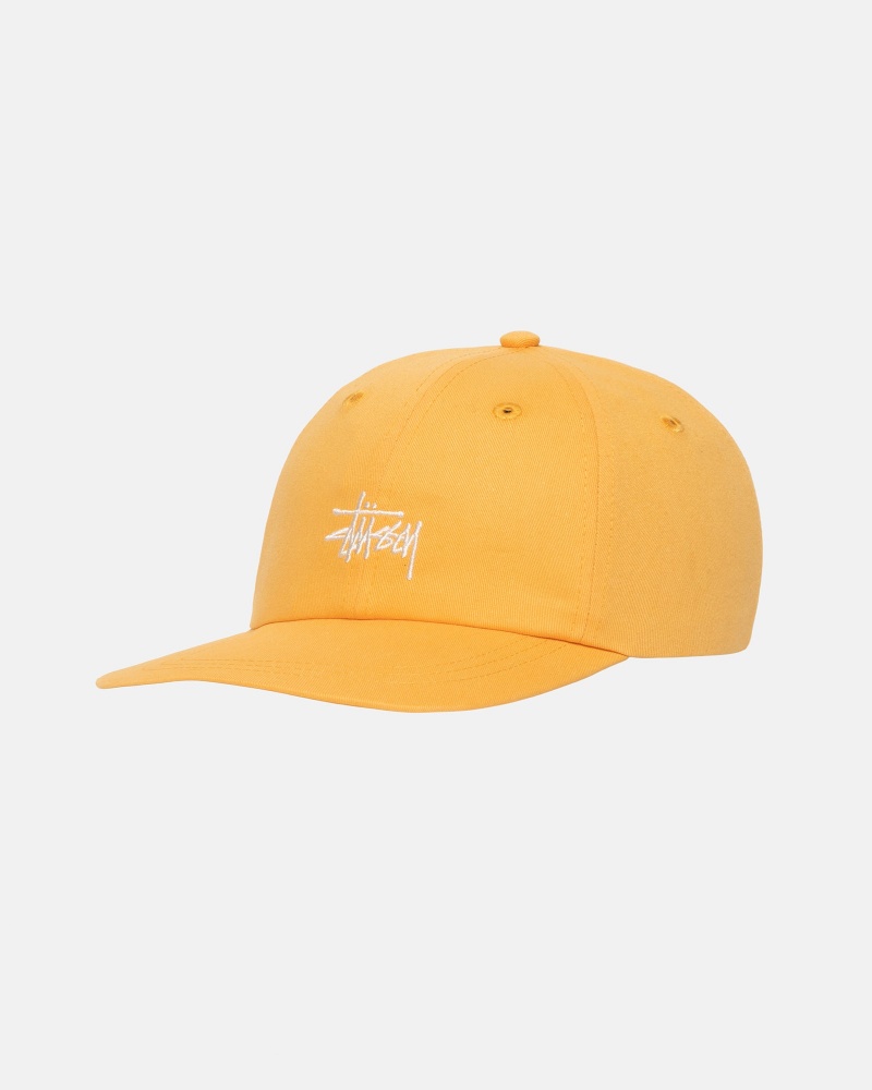 Stussy Low Pro Basic Strapback Caps Yellow | 75948EPJS