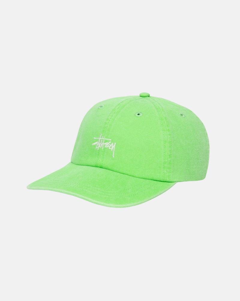 Stussy Low Pro Basic Washed Strapback Caps Green | 14620OYDM