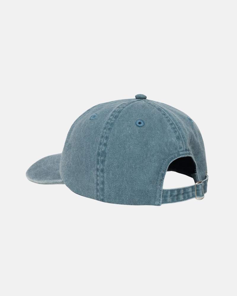 Stussy Low Pro Basic Washed Strapback Caps Blue | 47812AYKV