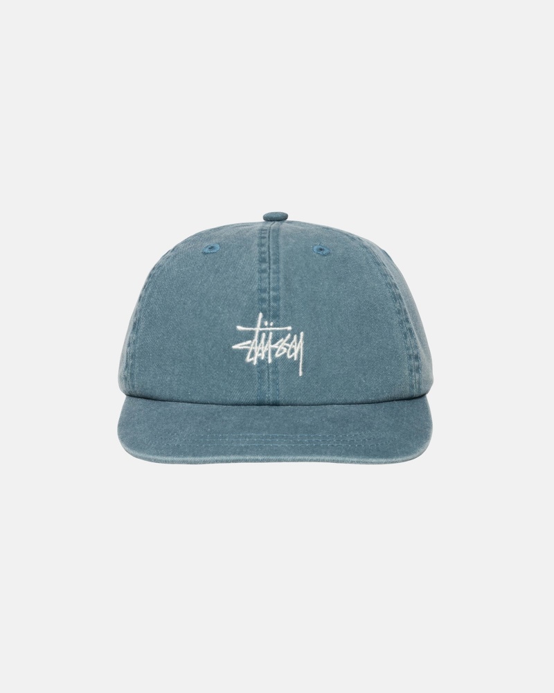 Stussy Low Pro Basic Washed Strapback Caps Blue | 47812AYKV