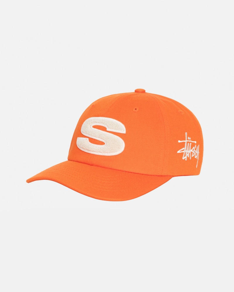 Stussy Low Pro Chenille S Snapback Caps Orange | 59740AGBE