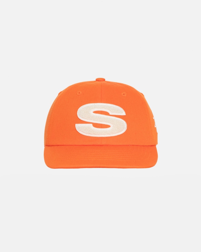 Stussy Low Pro Chenille S Snapback Caps Orange | 59740AGBE