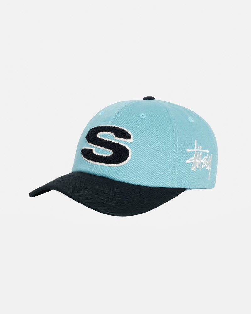 Stussy Low Pro Chenille S Snapback Caps Turquoise | 57802GJSO