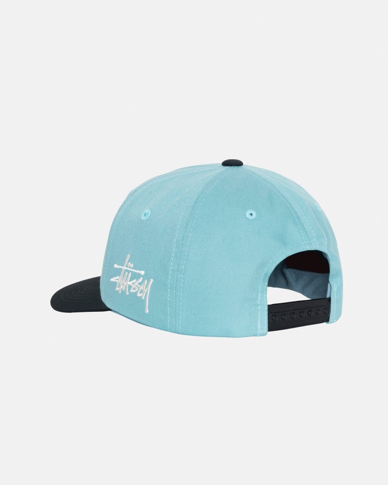 Stussy Low Pro Chenille S Snapback Caps Turquoise | 57802GJSO