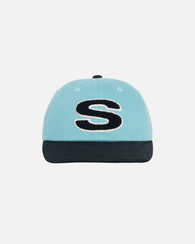 Stussy Low Pro Chenille S Snapback Caps Turquoise | 57802GJSO