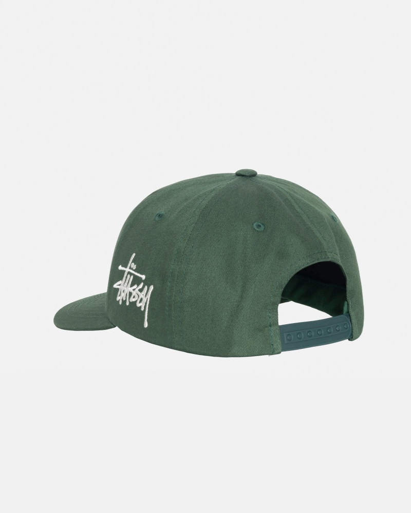 Stussy Low Pro Chenille S Snapback Caps Green | 43698MTZX