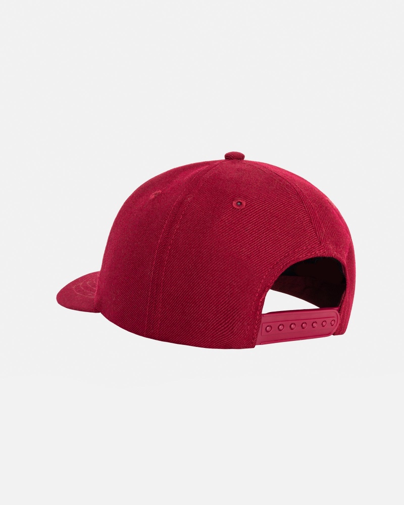 Stussy Low Pro Stock Dice Snapback Caps Burgundy | 51864XHCP