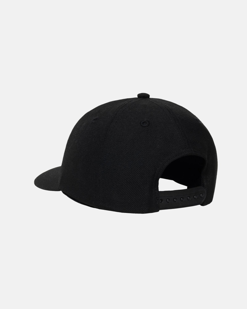 Stussy Low Pro Stock Dice Snapback Caps Black | 26089VBFA