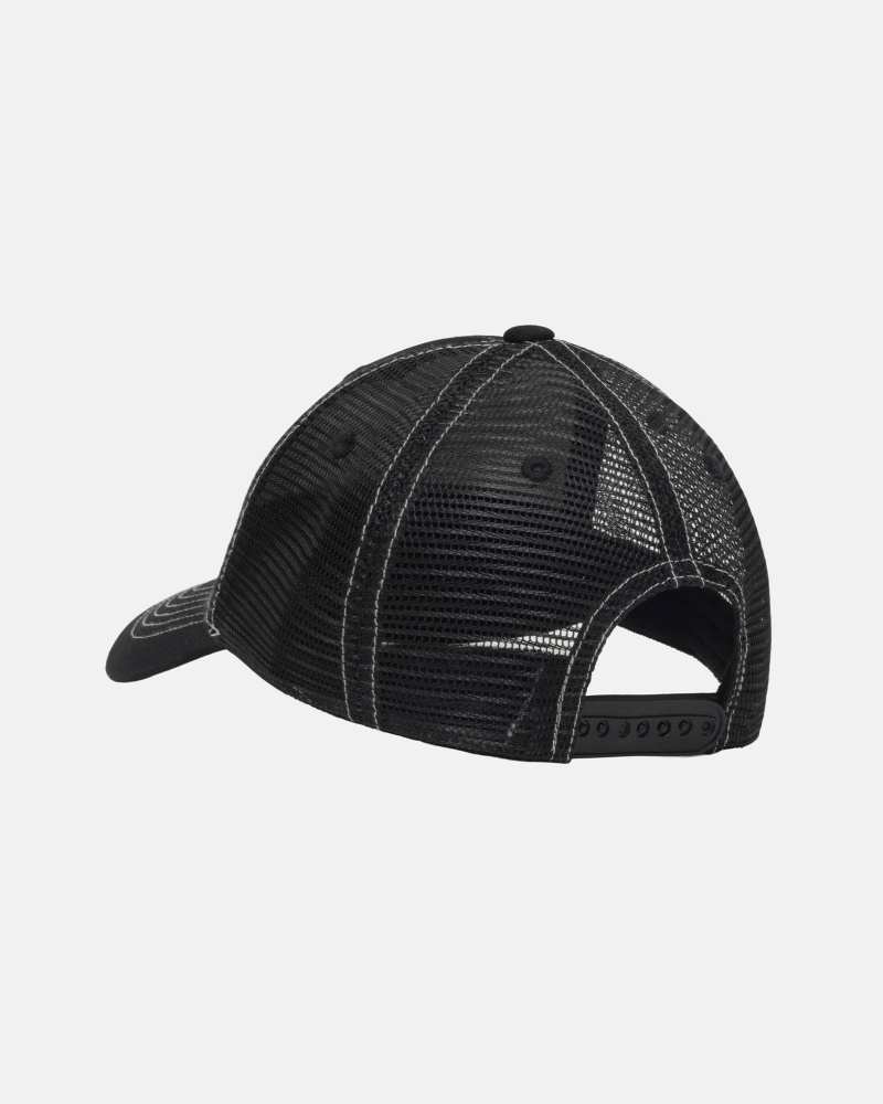 Stussy Low Pro Trucker 8 Ball Snapback Caps Black | 43951CJDL