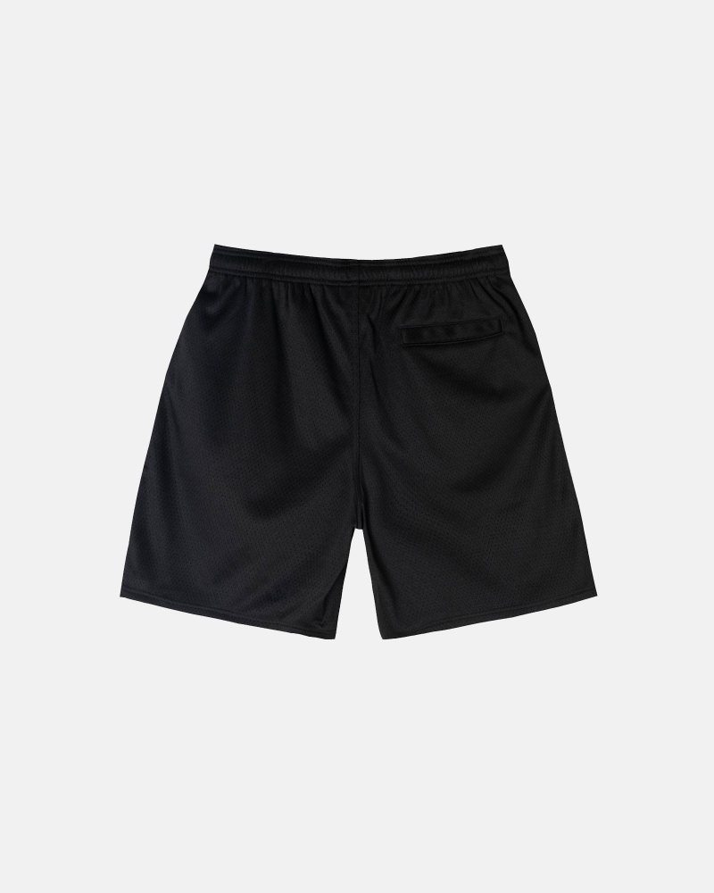 Stussy Mesh Big Basic Shorts Black | 10938WZPJ