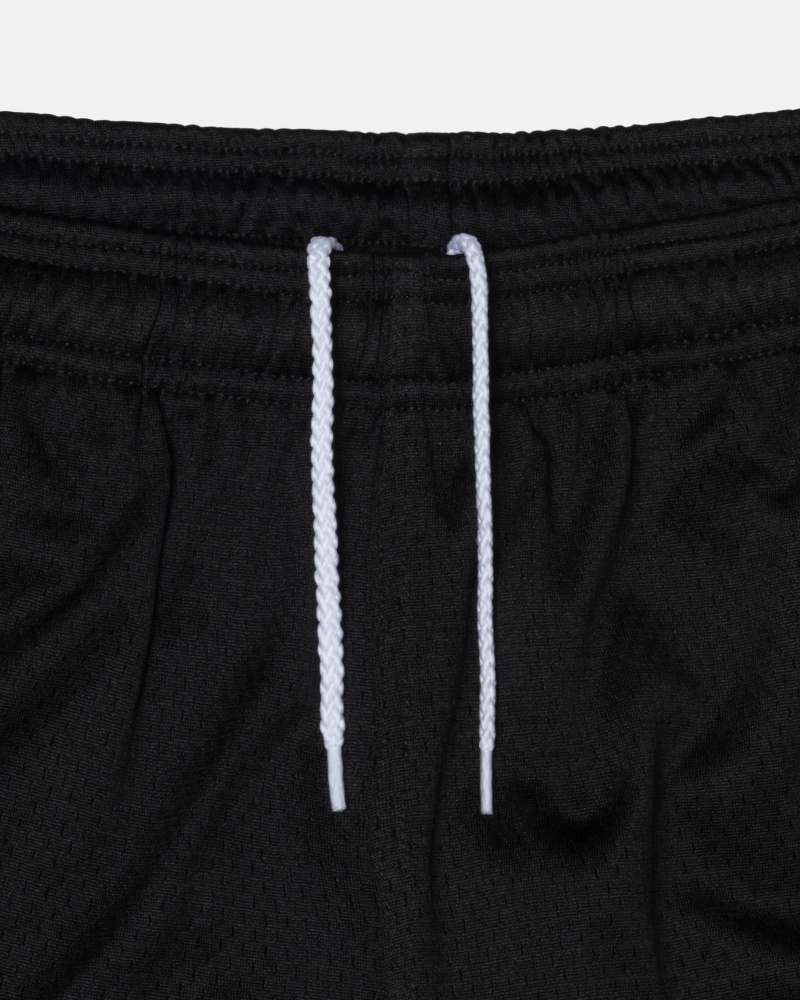 Stussy Mesh Big Basic Shorts Black | 10938WZPJ