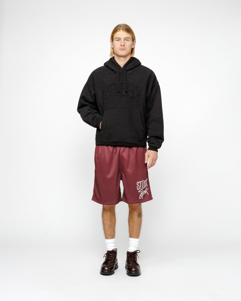 Stussy Mesh Sport Shorts Burgundy | 57643ZFWE