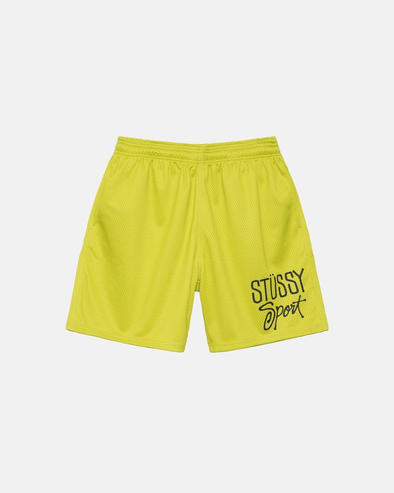 Stussy Mesh Sport Shorts Light Green | 94361PTWA