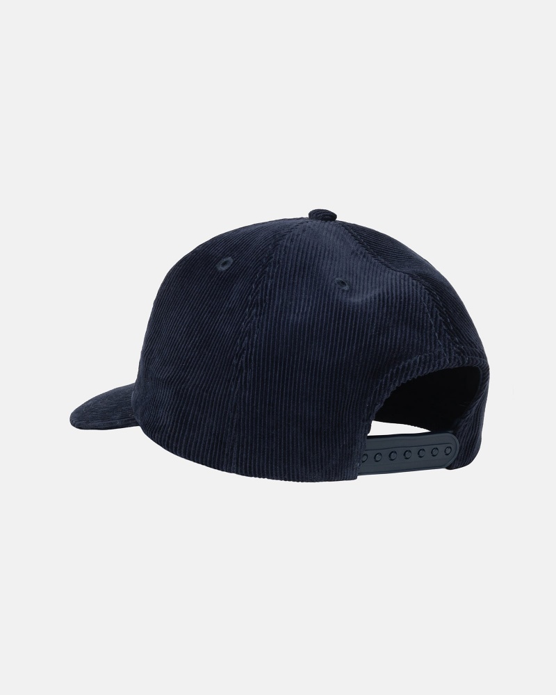 Stussy Mid-depth Old English Snapback Caps Navy | 84629VEZQ