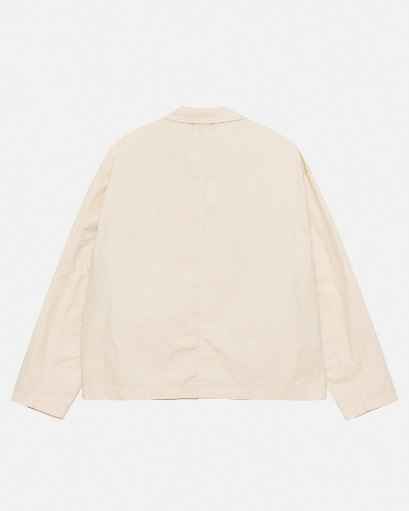 Stussy Military Overshirt Beige | 08953NIBM