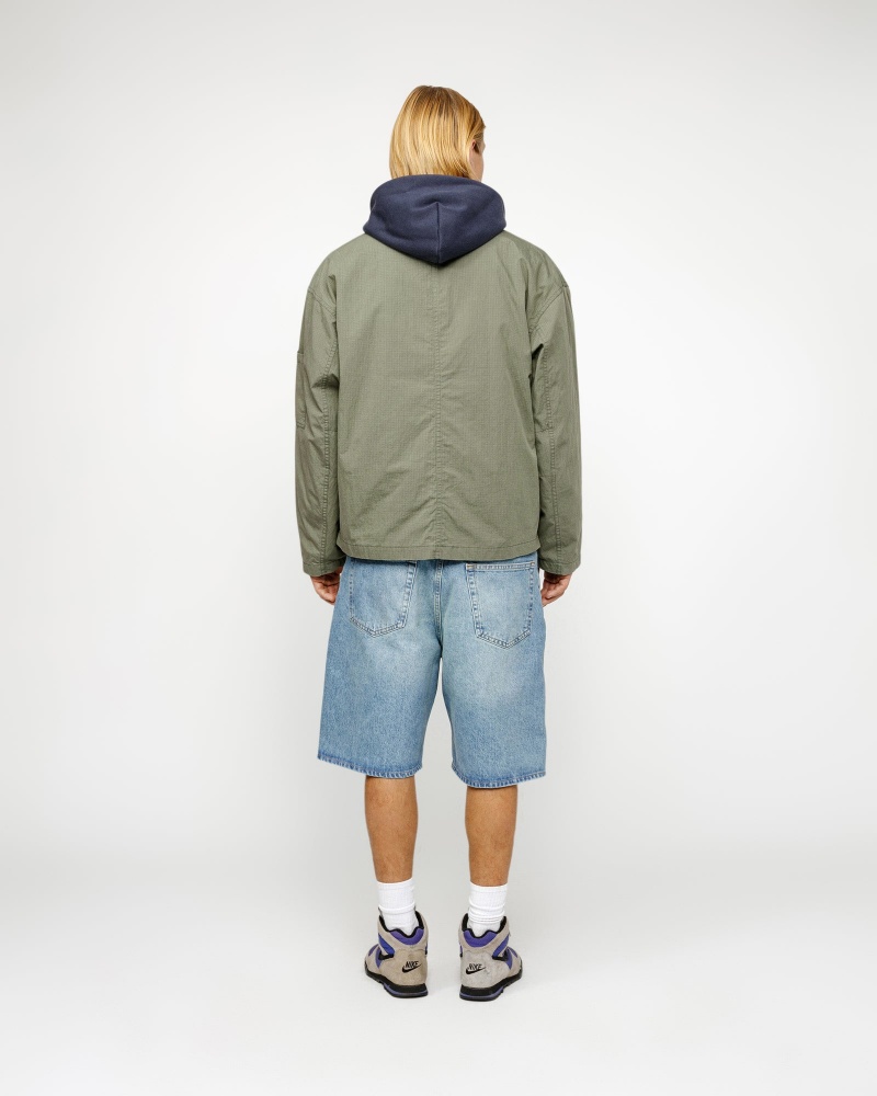 Stussy Military Overshirt Olive | 71890RKUA