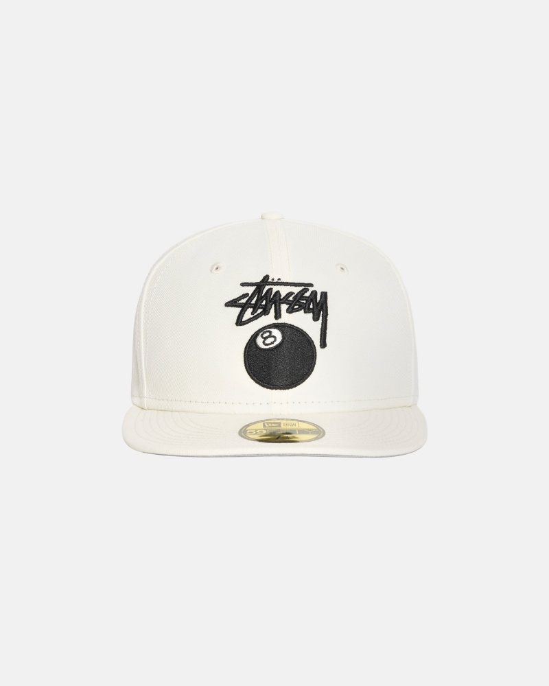 Stussy New Era 59fifty 8 Ball Stock Caps Beige | 35829UQGM