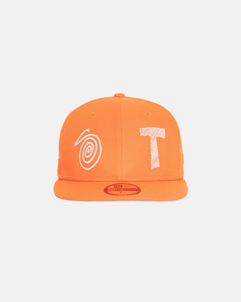 Stussy New Era 59fifty Ransom Embroidered Caps Orange | 31758OYHR