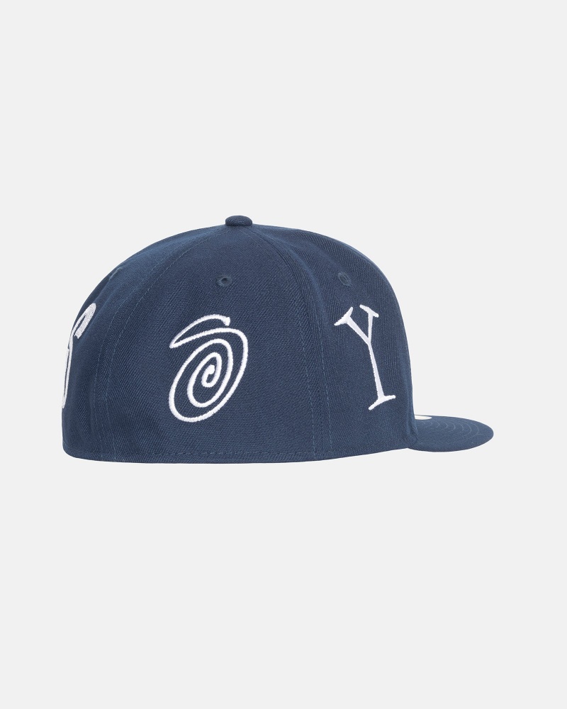 Stussy New Era 59fifty Ransom Embroidered Caps Navy | 01932HMWL