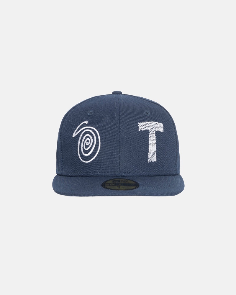 Stussy New Era 59fifty Ransom Embroidered Caps Navy | 01932HMWL