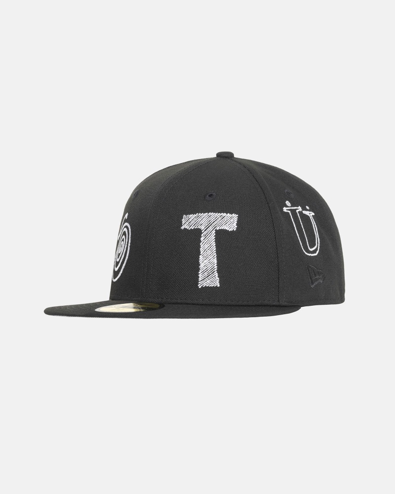 Stussy New Era 59fifty Ransom Embroidered Caps Black | 06975GQAI