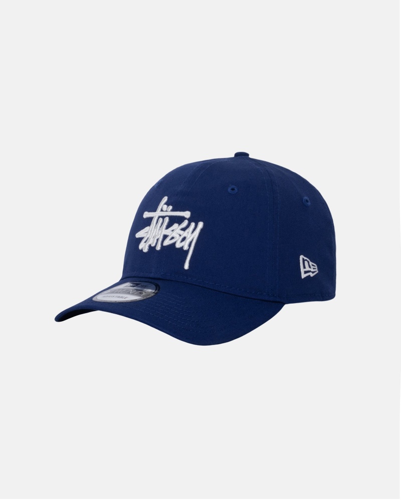 Stussy New Era 9twenty Basic Strapback Caps Dark Royal | 73258EXGW