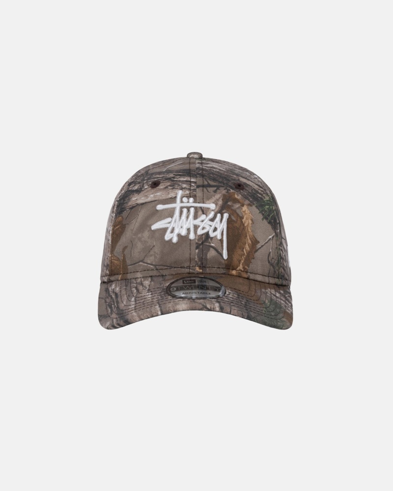 Stussy New Era 9twenty Basic Strapback Caps Brown | 85092ZPEF