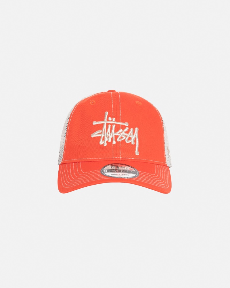 Stussy New Era 9twenty Basic Trucker Caps Orange | 23150RQKF