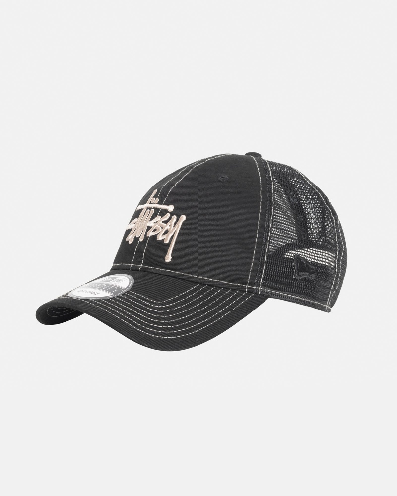 Stussy New Era 9twenty Basic Trucker Caps Black | 34910JCSY