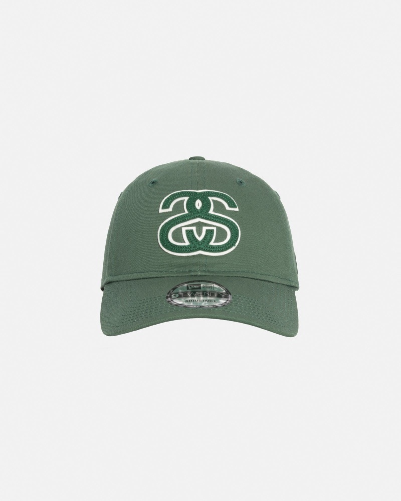 Stussy New Era 9twenty Ss Applique Caps Deep Green | 83472SQXW