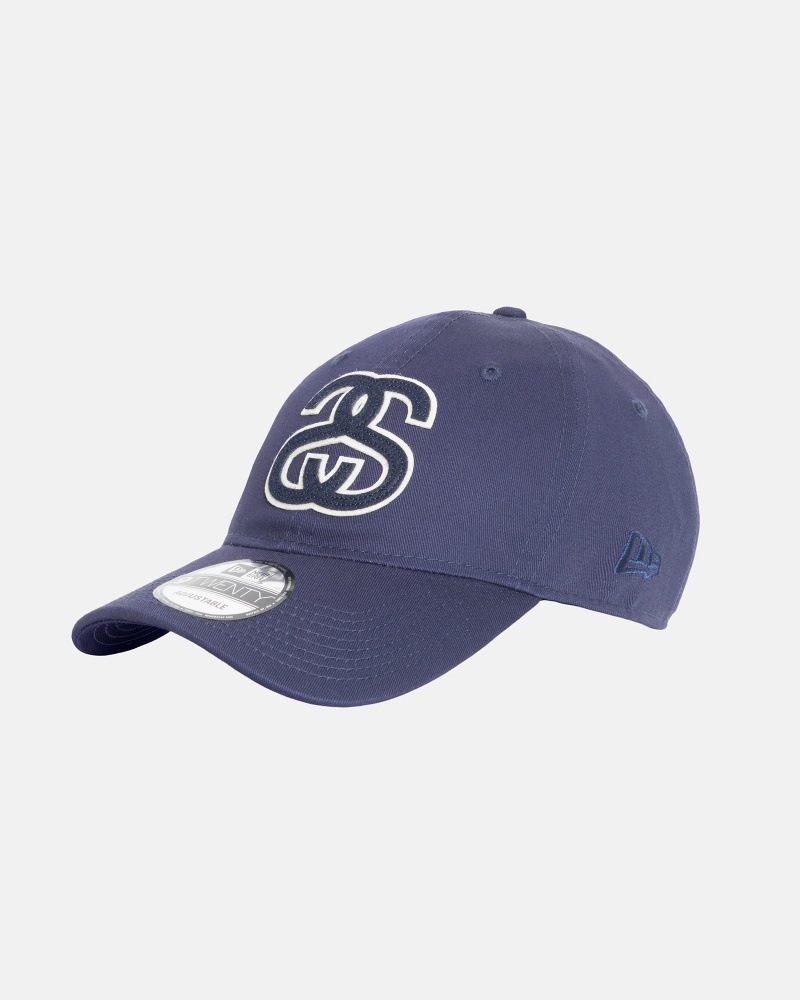 Stussy New Era 9twenty Ss Applique Caps Navy | 69570DRSA