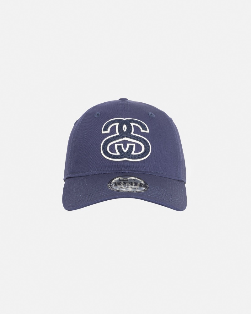 Stussy New Era 9twenty Ss Applique Caps Navy | 69570DRSA