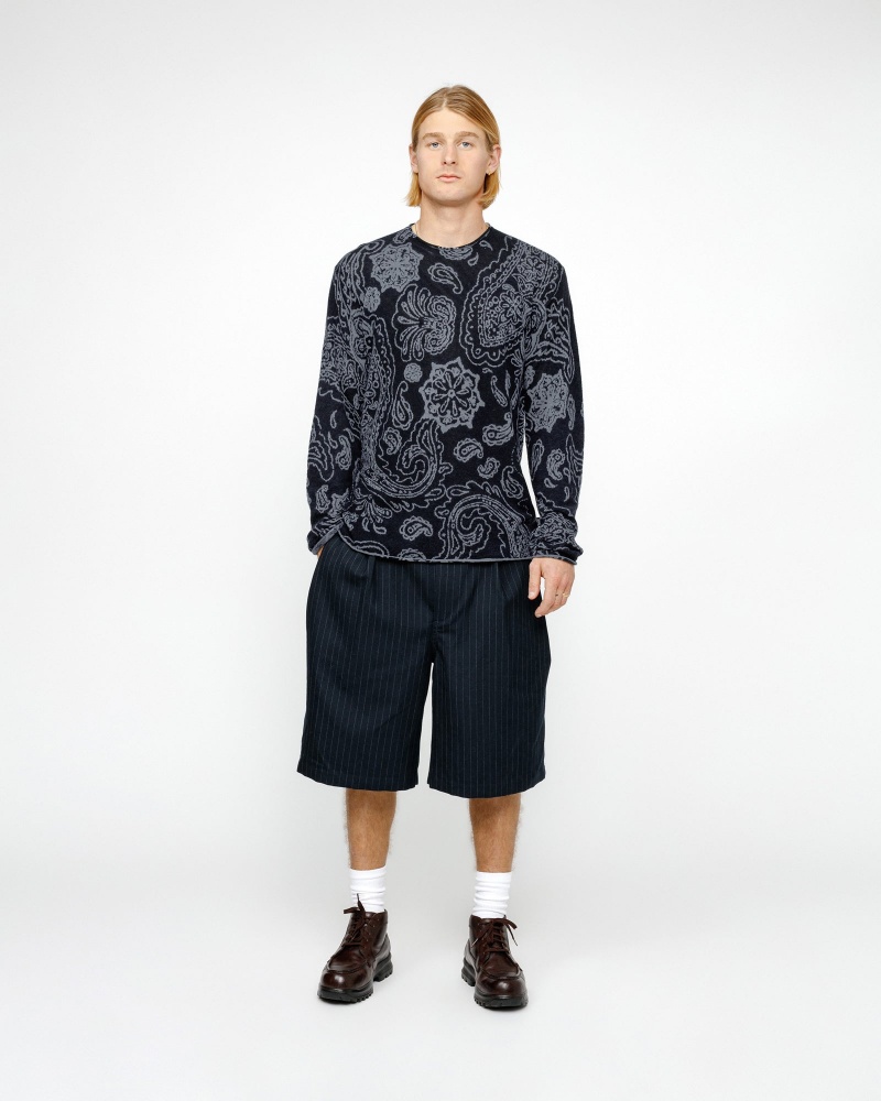 Stussy Paisley Sweaters Black | 49517WKQH