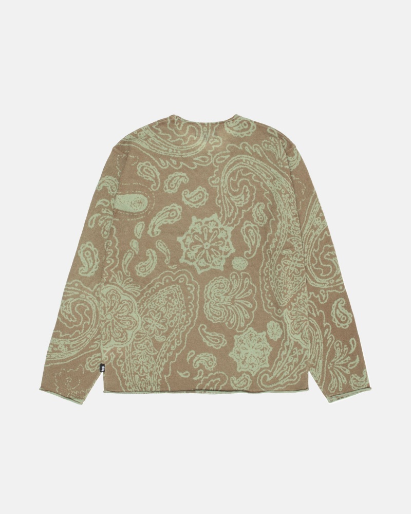 Stussy Paisley Sweaters Brown | 20935OMIL