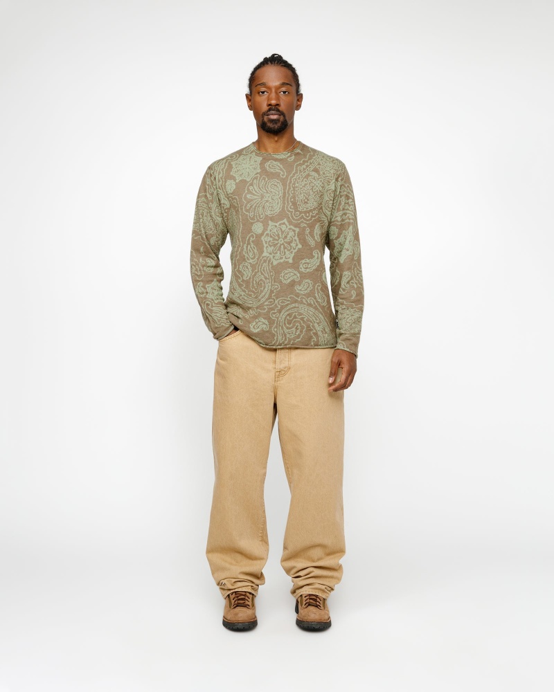 Stussy Paisley Sweaters Brown | 20935OMIL