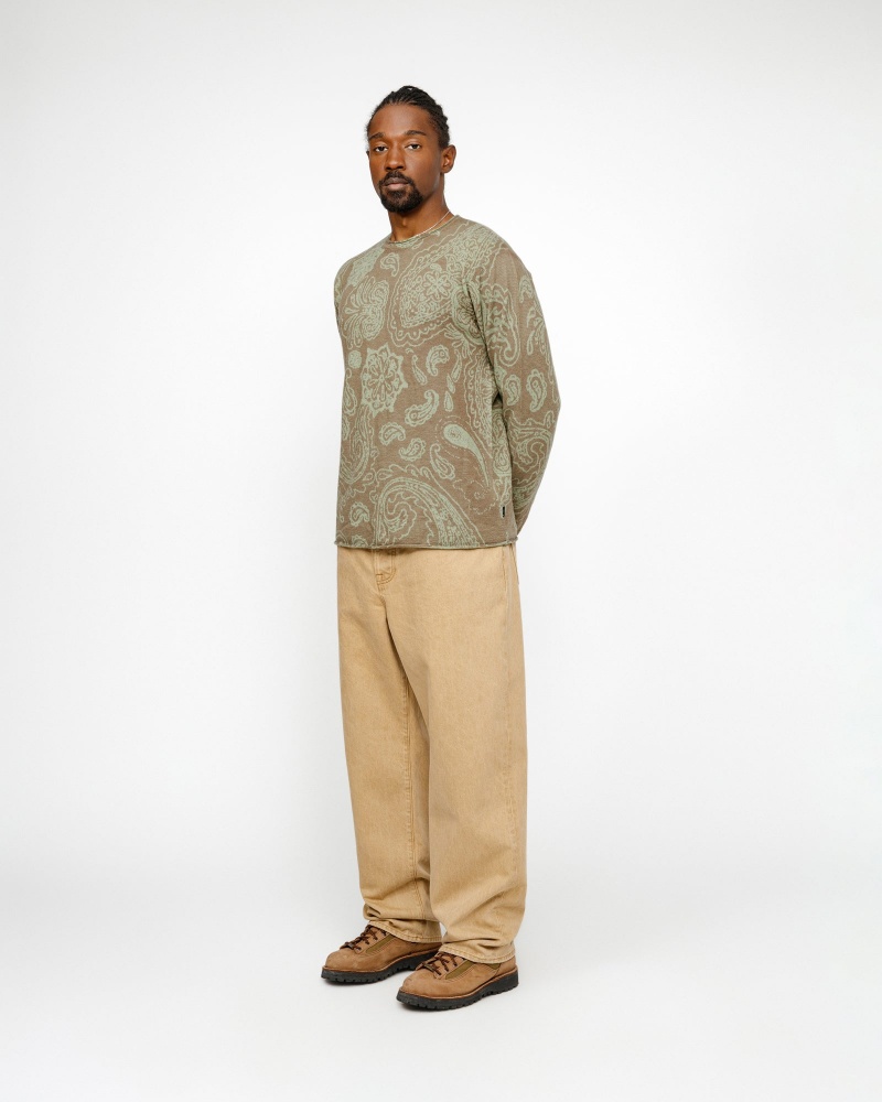 Stussy Paisley Sweaters Brown | 20935OMIL