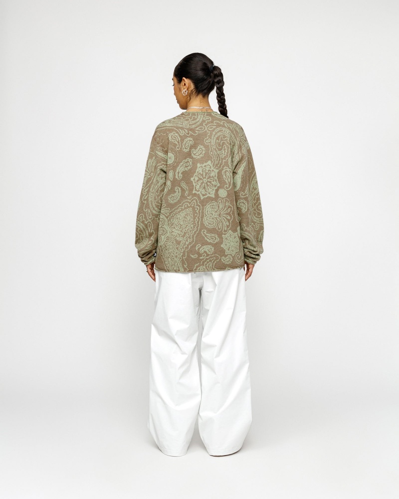 Stussy Paisley Sweaters Brown | 20935OMIL