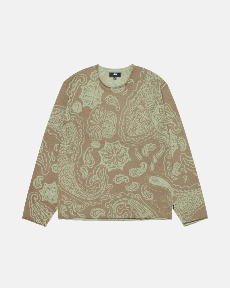 Stussy Paisley Sweaters Brown | 20935OMIL