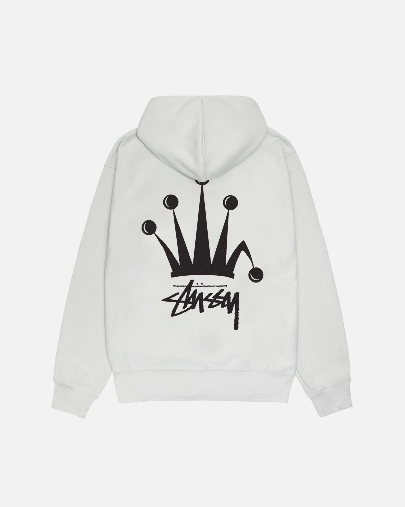 Stussy Regal Crown Zip Hoodie Grey | 42506XJQL