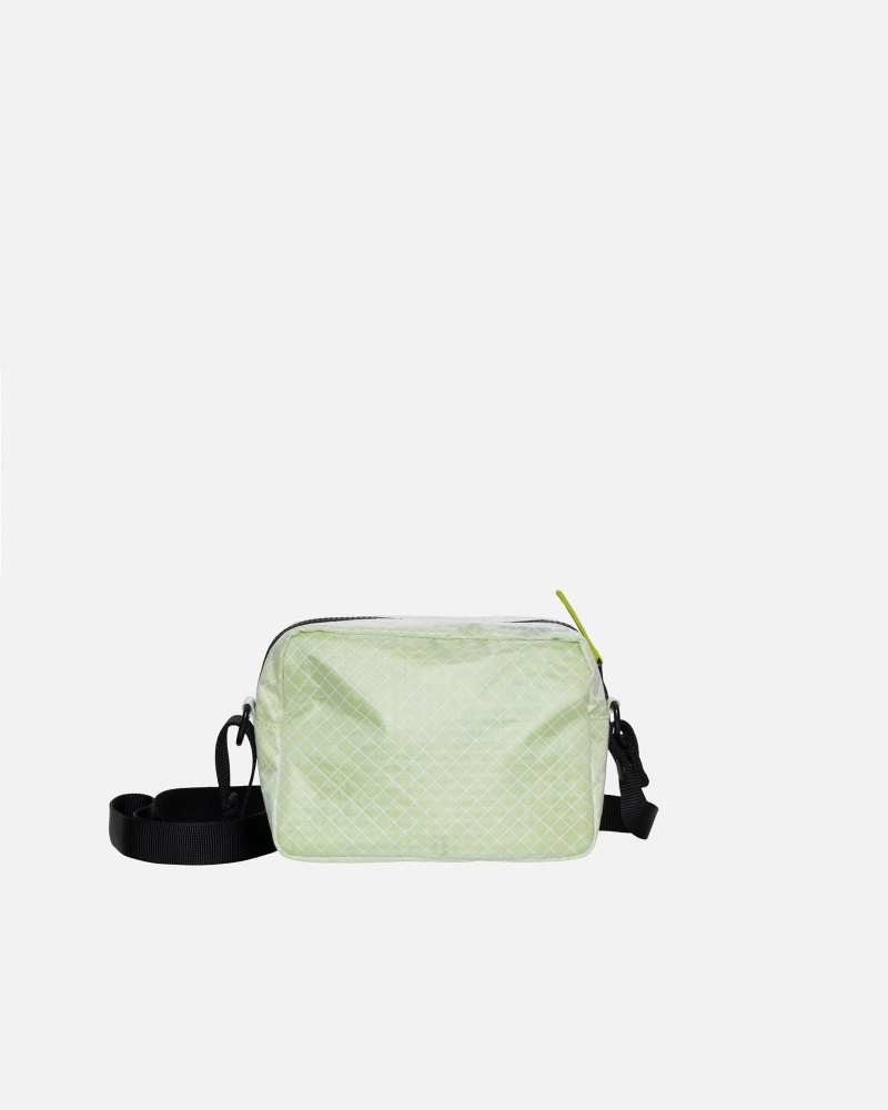 Stussy Ripstop Overlay Side Pouch Bags Light Green | 65837TUPM