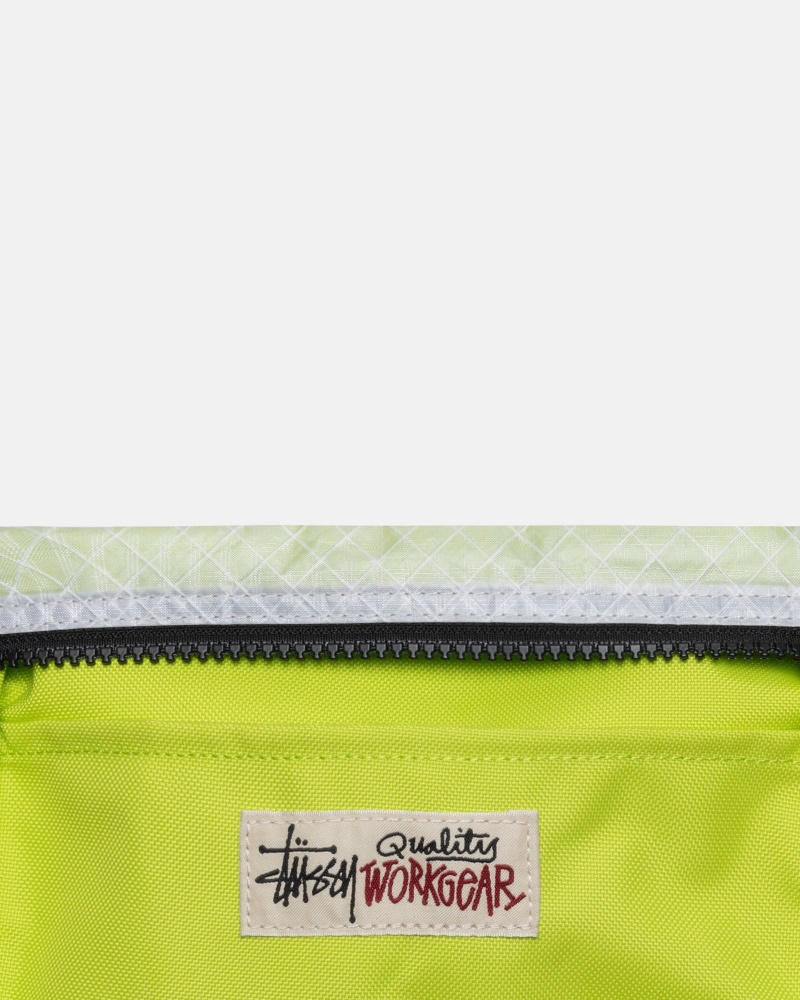 Stussy Ripstop Overlay Side Pouch Bags Light Green | 65837TUPM