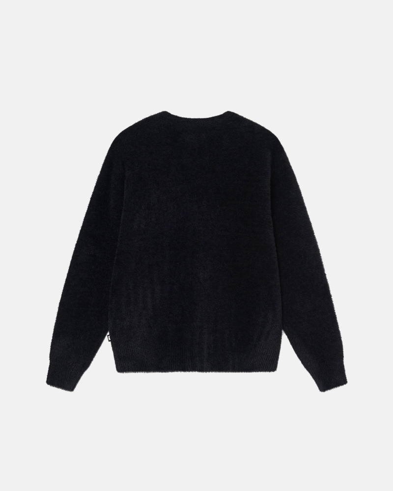 Stussy Shaggy Sweaters Black | 37628SEAL