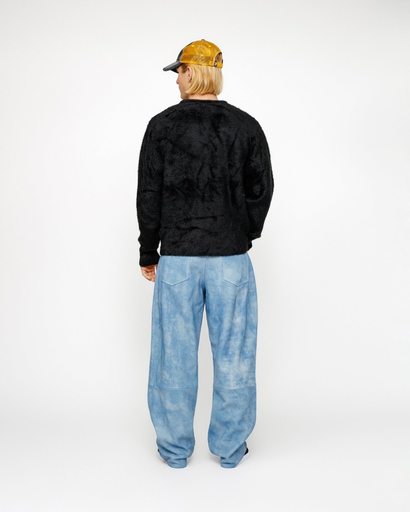 Stussy Shaggy Sweaters Black | 37628SEAL