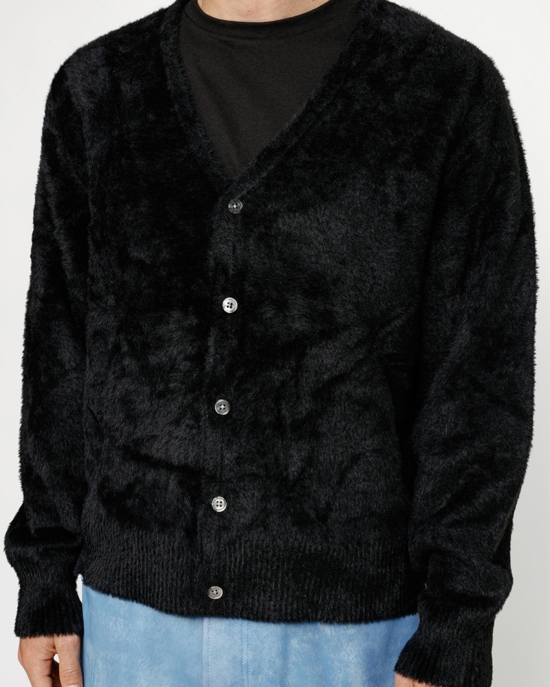 Stussy Shaggy Sweaters Black | 37628SEAL