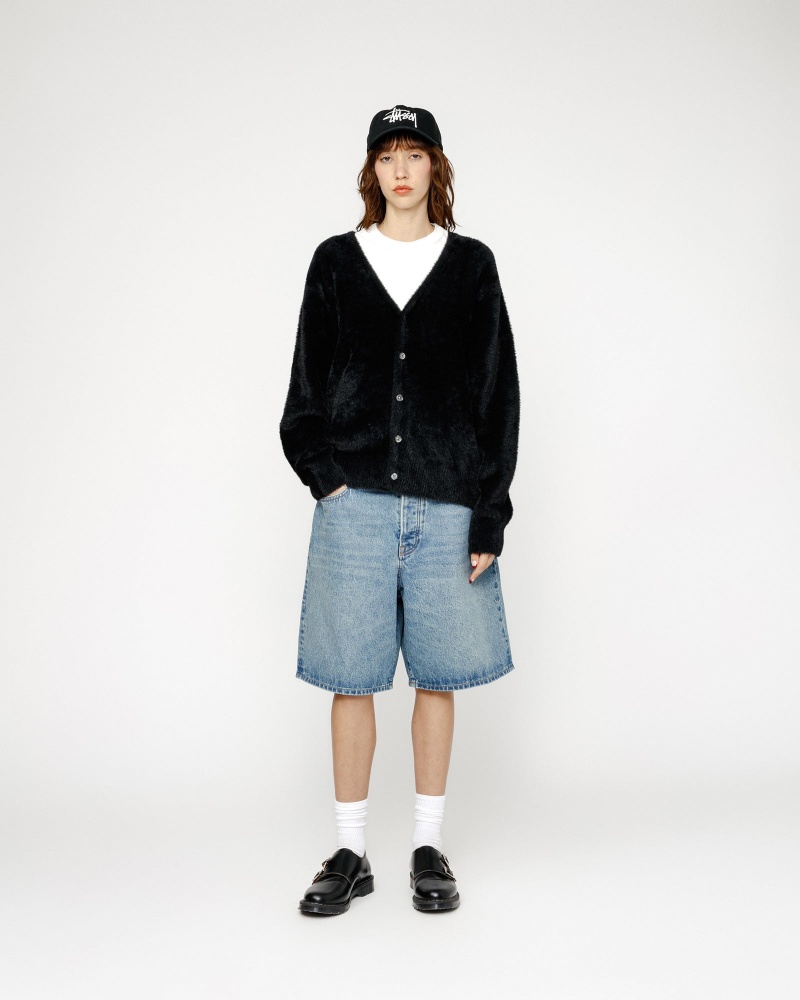 Stussy Shaggy Sweaters Black | 37628SEAL