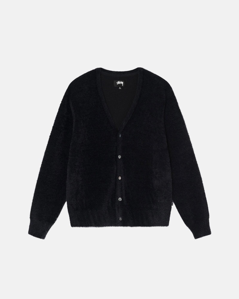 Stussy Shaggy Sweaters Black | 37628SEAL