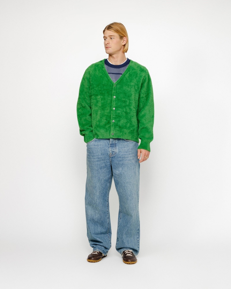 Stussy Shaggy Sweaters Green | 57063PTIY