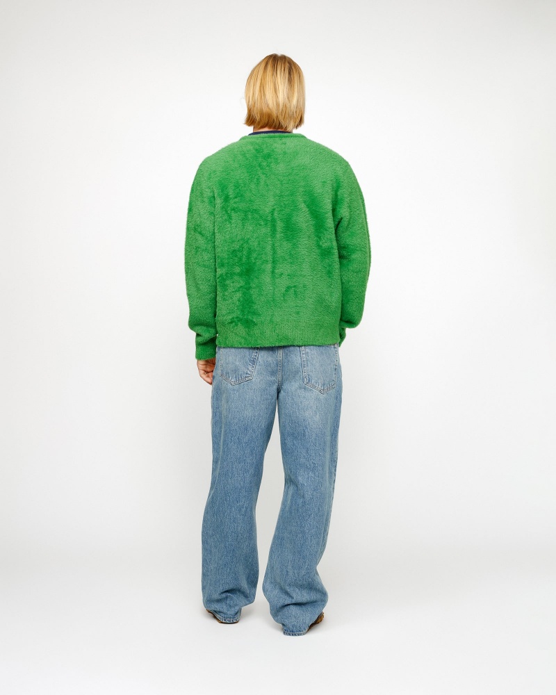 Stussy Shaggy Sweaters Green | 57063PTIY