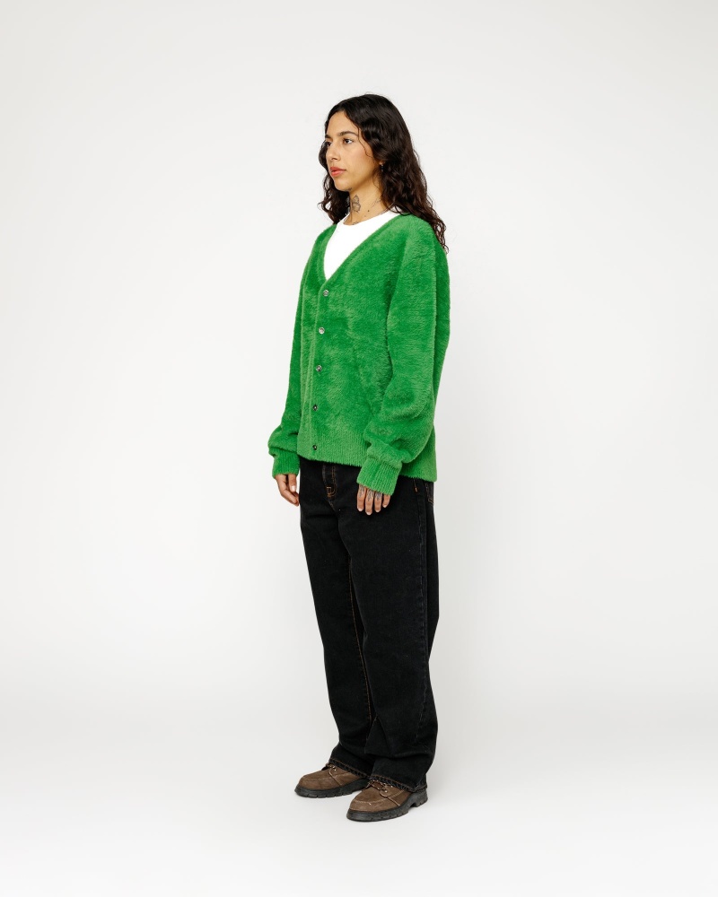 Stussy Shaggy Sweaters Green | 57063PTIY